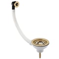 Brushed Brass Basket Strainer Waste Collection