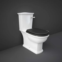 RAK Ceramics Washington Traditional Close Coupled Toilet - White with Black Seat