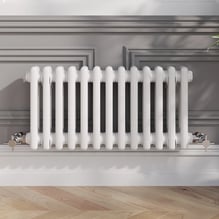 Park Lane Traditional Colosseum Double Bar Column Radiator White 300 x 605mm Price Comparisons | Compare The Build