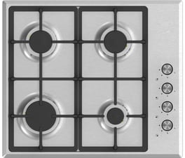 prima-prgh108-60cm-gas-hob-cast-iron-stainless-steel