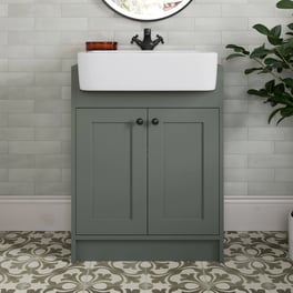 park-lane-winchester-green-traditional-freestanding-vanity-unit-with-basin-620mm-black-handles