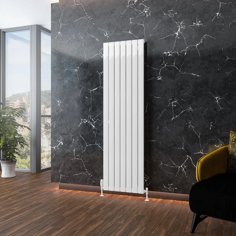 Solaro Single Panel 1800 x 514mm Designer Aluminium Radiator Gl