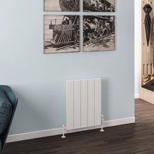 Solaro Rosano 600 x 470mm Vertical Designer Aluminium Radiator Matt White Price Comparisons | Compare The Build