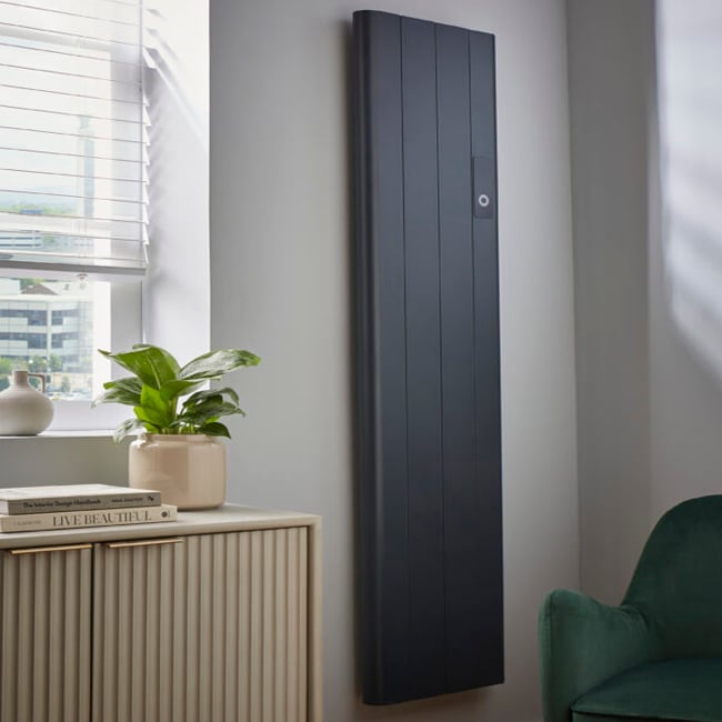 K-Rad Capri 1600 x 453mm 1500W Electric Radiator Anthracite