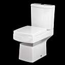 Royan Close Coupled Toilet & Artis White Gloss Vanity Unit with Door 600mm