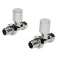 DuraTherm Chrome Straight Radiator Valves - 15mm