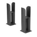 DuraTherm Anthracite Legs for Horizontal Oval Radiator - Double Bar
