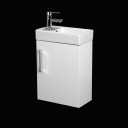 Artis Breeze White Gloss Wall Hung Cloakroom Vanity Unit 400mm