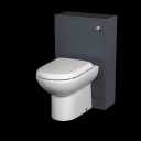Artis Grey Gloss Back To Wall Toilet Unit & D Shape Saturn Toilet 500mm