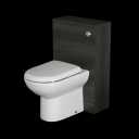 Artis Grey Wood Back To Wall Toilet Unit & D Shape Saturn Toilet 500mm