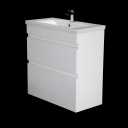 Artis Centro White Gloss Free Standing Drawer Vanity Unit & Basin - 800mm Width