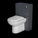 Artis Grey Gloss Concealed Cistern Unit & Toilet - 500mm Width (215mm Depth)