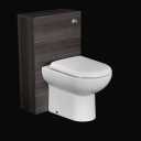 Artis Charcoal Grey Concealed Cistern Unit & Toilet - 500mm Width (215mm Depth)