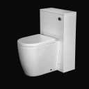 Artis White Gloss Concealed Cistern Unit With Bordeaux Toilet - 500mm Width