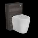 Artis Grey Wood Back To Wall Toilet Unit & Bordeaux Toilet 500mm