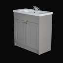 Park Lane Oxford Grey Traditional Freestanding Vanity Unit & Basin - 800mm