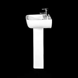 Amelie L Shape Bathroom Suite Right 1600mm - Taps, Waste, Shower and Screen with Rail