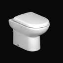 Alpine White Gloss Back To Wall Toilet Unit & D Shape Saturn Toilet 500 x 300mm