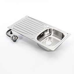Essentials Inset Stainless Steel Kitchen Sink - Single Bowl