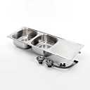 Sauber Inset Stainless Steel Kitchen Sink - 2 Bowl