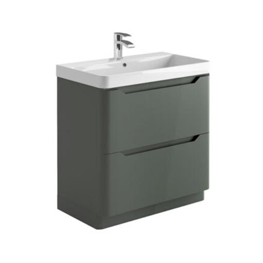 Scudo Ella Anthracite Freestanding Vanity Unit with Basin 800mm
