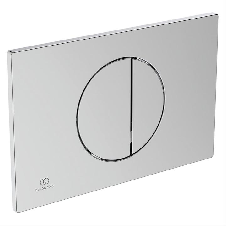 Ideal Standard Oleas M5 Round Dual Flush Flushplate - Matt Chrome | Ideal Bathrooms