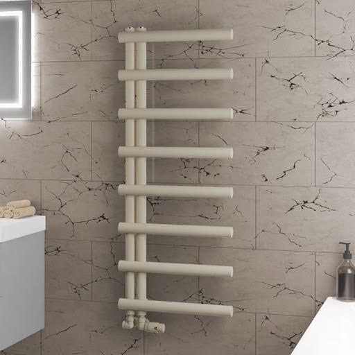 Solaro Marlow E-Style 1150 x 500mm Heated Towel Radiator - Matt Cappuccino