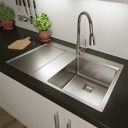 1 Bowl Stainless Steel Kitchen Sinks with Drainer Plumbworld