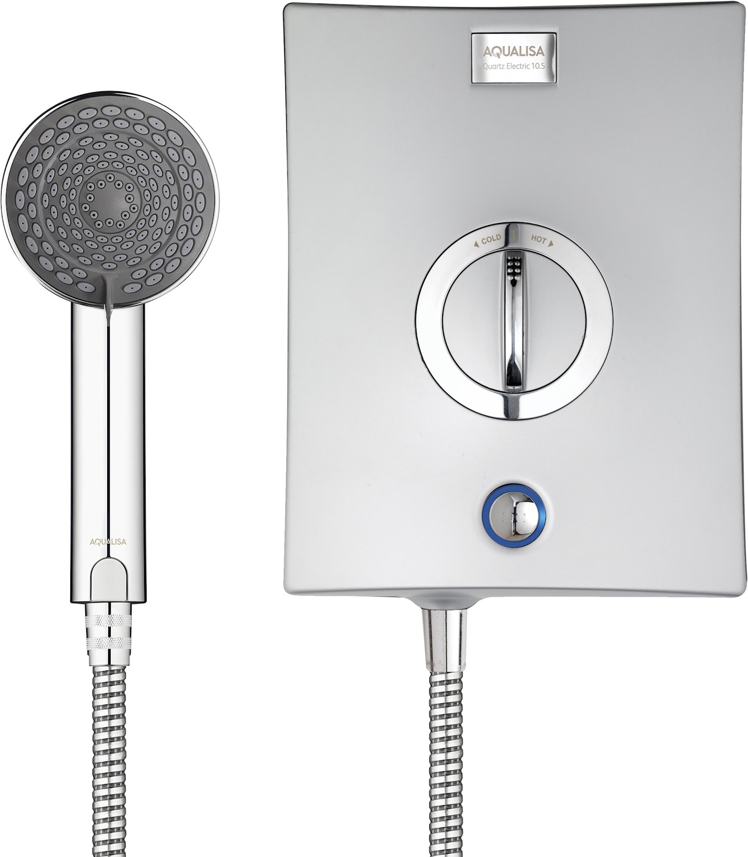 Aqualisa Quartz 10.5kw Electric Shower Chrome 5 Spray 105mm Shower Head