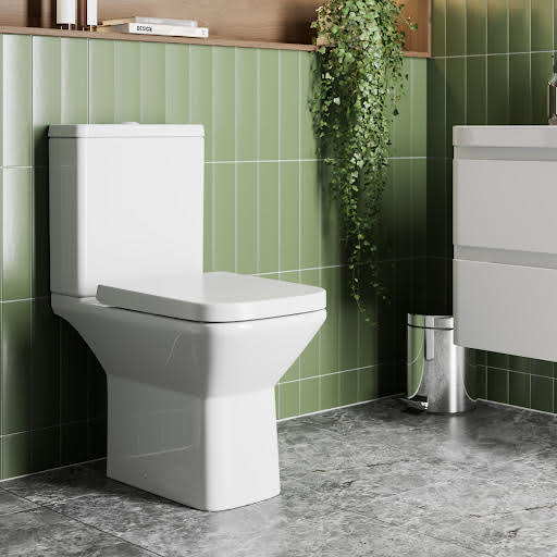 Affine Brittany Short Projection Rimless Close Coupled Toilet & Soft Close Seat
