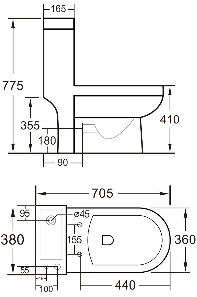 2 in 1 Toilet Basin Combo Combined Toilet and Sink Space Saving