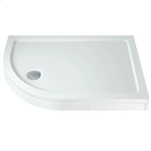Hydrolux Raised 1000 x 800mm Offset Quadrant Shower Tray with Waste - LH Entry