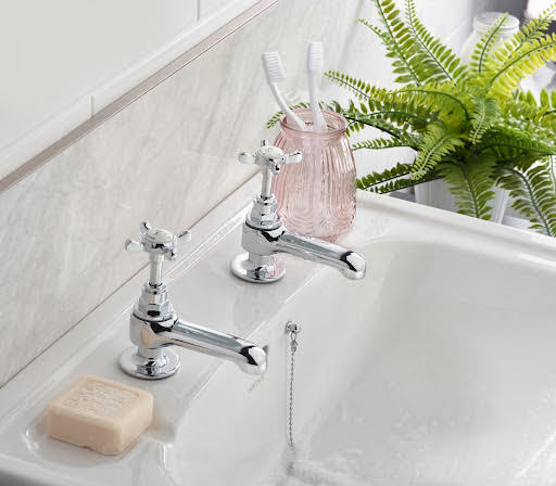 Bristan 1901 Vanity Basin Pillar Taps - Chrome N VAN C CD