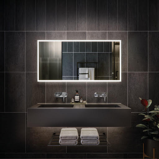 RAK Cupid LED Bathroom Mirror with Demister Pad and Shaver Socket 600 x 1200mm - Mains Power