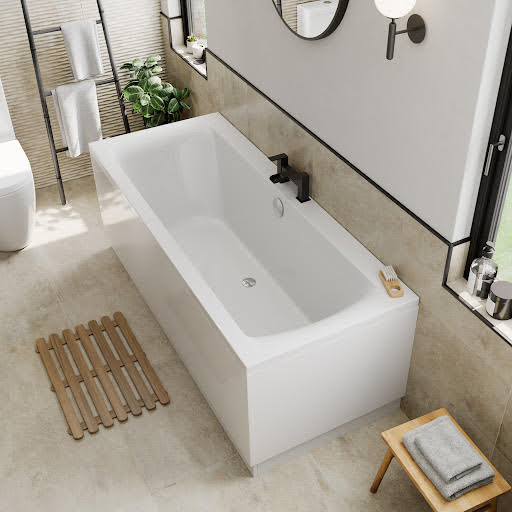 Ceramica Double Ended Square Bath - 1700x700mm