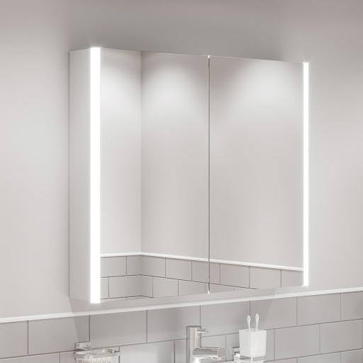 Bathroom Mirror Cabinets Plumbworld - White Gloss Wall Hung Corner Bathroom Cabinet With Single Mirrored Door