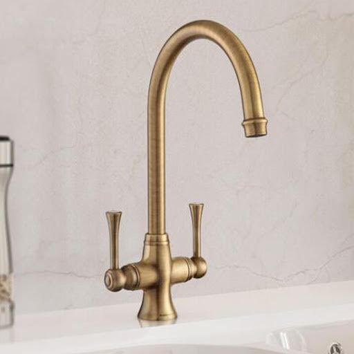 Rangemaster Estuary Traditional Kitchen Mixer Tap - Brushed Brass - TES1BB