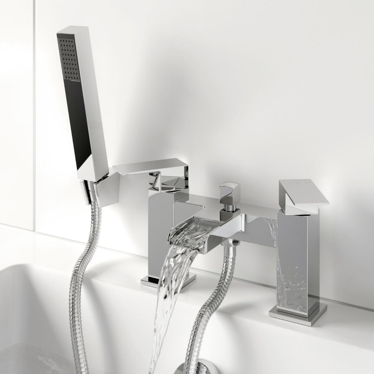 Architeckt Dakota Bathroom Waterfall Taps - Plumbworld