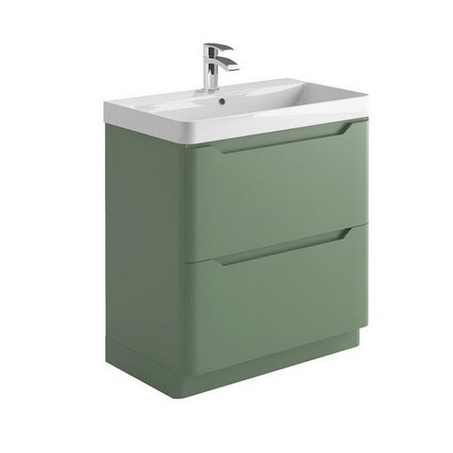 Scudo Ella Green Freestanding Vanity Unit with Basin 800mm