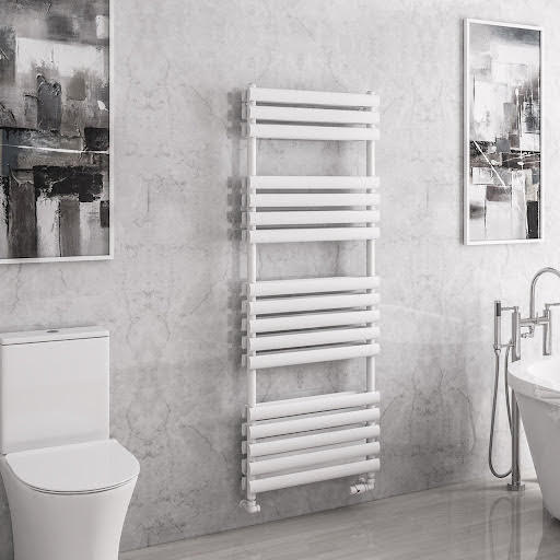 Solaro Tunstall 1600 x 600mm Double Panel Heated Towel Radiator - Matt White