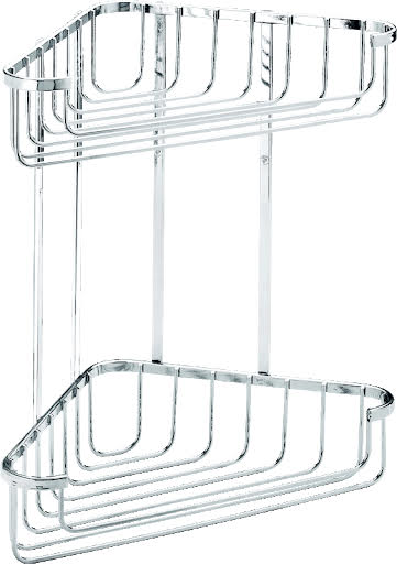 Croydex Rust Free Large Two Tier Corner Basket
