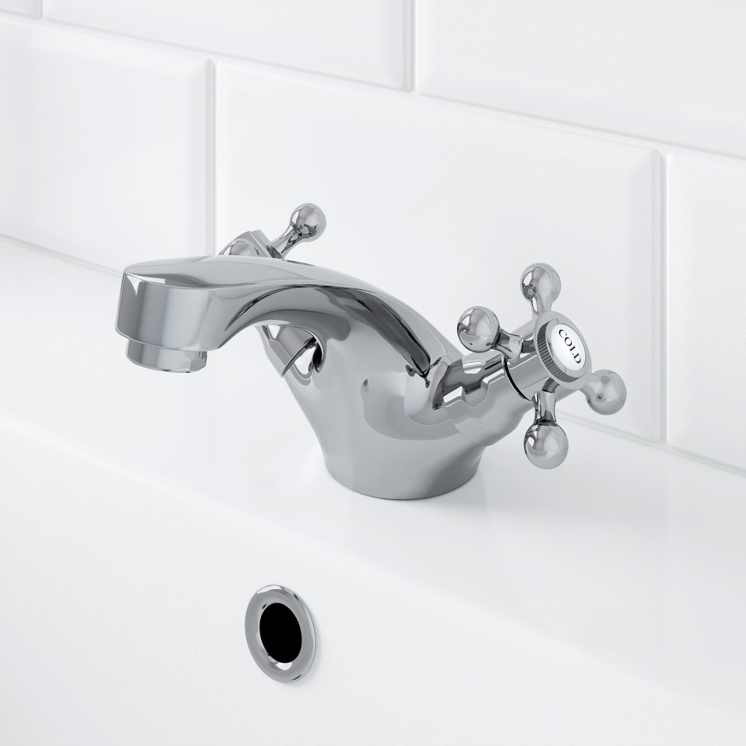 Traditional Bathroom Taps Set Mono Basin Sink Mixer Bath Shower Mixer