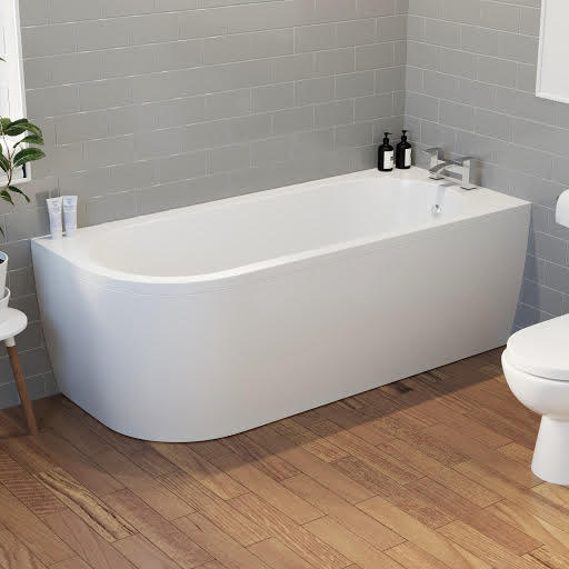 Affine Single Ended J Shape Right Hand Side Bath 1700 x 725mm