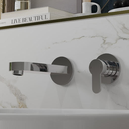 Architeckt Evedal Wall Mounted Bath Mixer Tap - Chrome