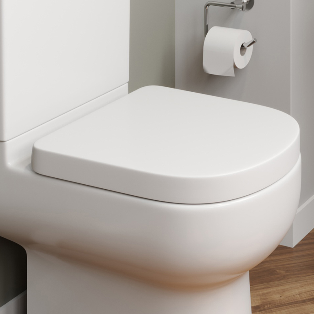 Bathroom Toilet Seat Slow Soft Close Anti Slam D Shape Top Fix Hinges White Ebay