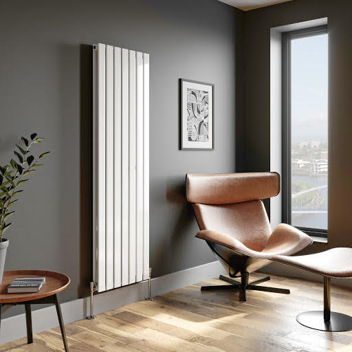 DuraTherm Vertical Double Flat Panel Designer Radiator - 1800 x 530mm White