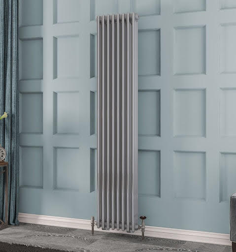 Eastlake Rivassa 1800 x 383mm Traditional 3 Column Vertical Radiator - Chrome