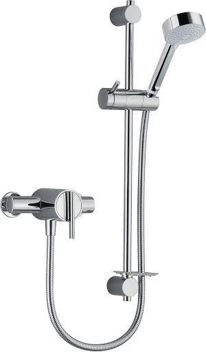 Mira Silver EV Thermostatic Mixer Shower - Exposed with Adjustable Head 1.1628.001