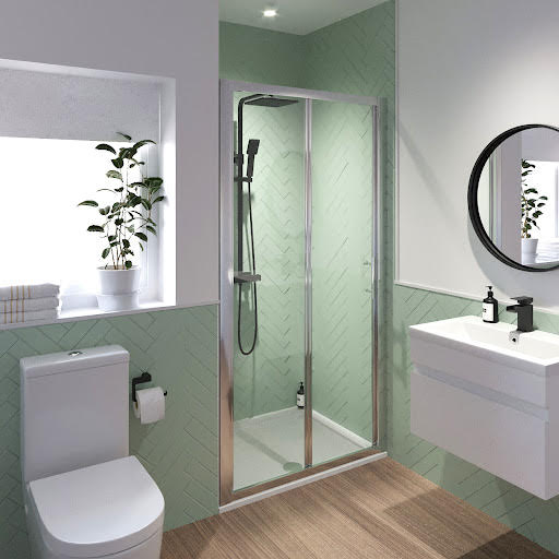 Luxura Bifold Shower Door 1000mm - 6mm