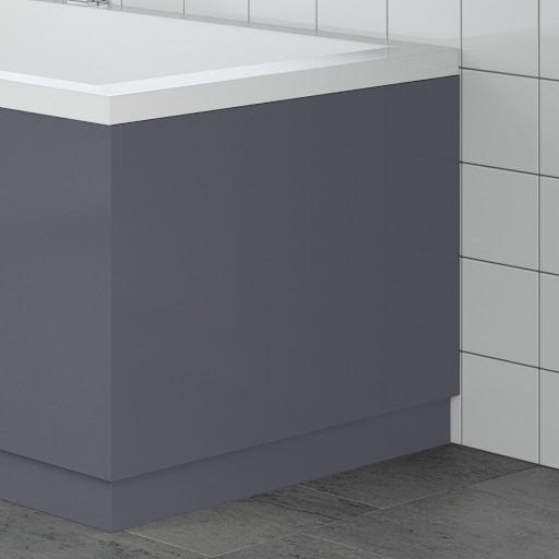 Aurora Grey Gloss MDF Bath End Panel - 750mm
